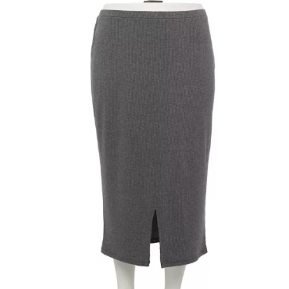 SO Front Slit Midi Skirt Juniors Plus Size 3X Casual Everyday Skirt